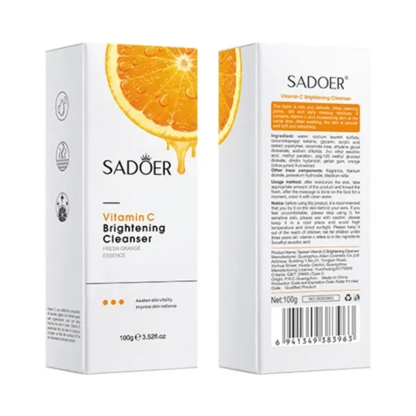 Brightening Vitamin C Cleanser Fresh Orange Essence Facial Cleaner Moisturizing