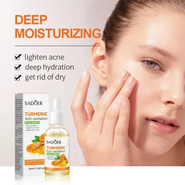 Turmeric Whitening Serum Face Moisturizing Essence Natural Antioxidant Serum For