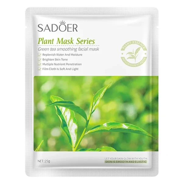 2 Pcs Moisturizing Skin Care Face Masks Vitamin C Collagen Whitening Green Tea S
