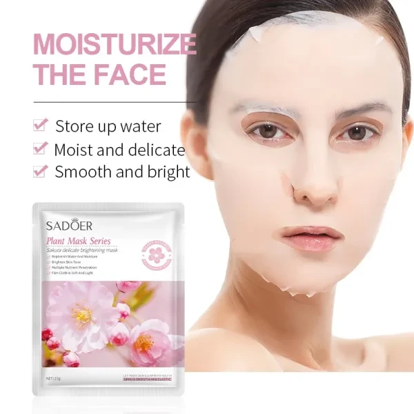 2 Pcs Vitamin C Skin Care Moisturizing Face Masks Fruit Collagen Whitening Sakur