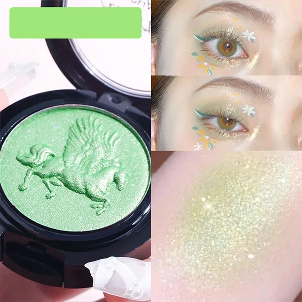 Green Glitter Eyeshadow Palette - Long Lasting Sweatproof & Waterproof