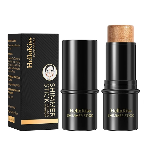 2 Pieces Shimmer Sticks High Gloss Women's Highlighter Face Shadows Makeup Conto