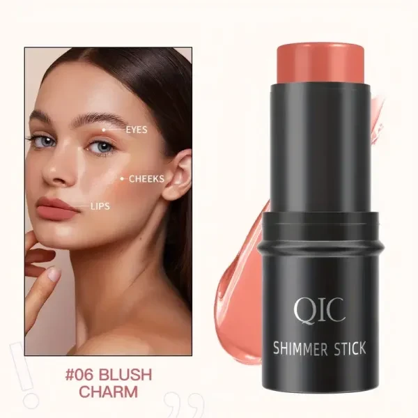 2 Pieces Double Color Shimmer Stick Women's Highlighter Face Makeup Contouring B