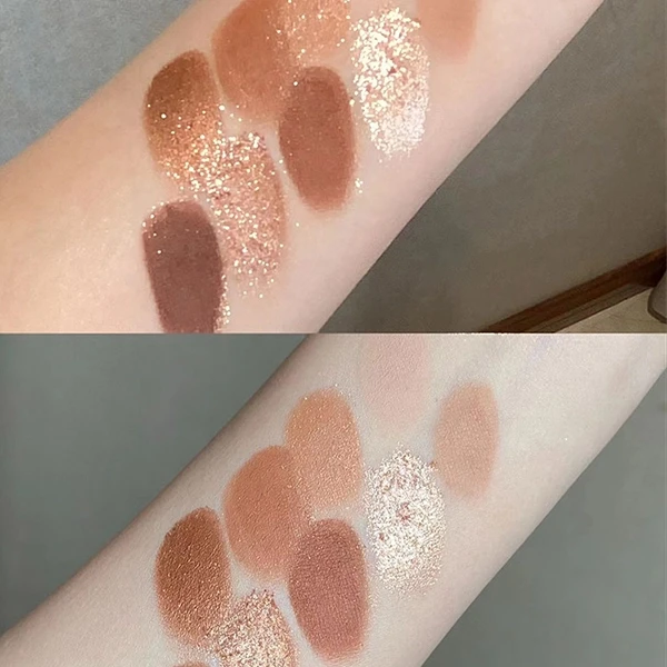 Nine Colors Water Proof Long Lasting Non-Smudge Matte Glittery Eyeshadow Palette