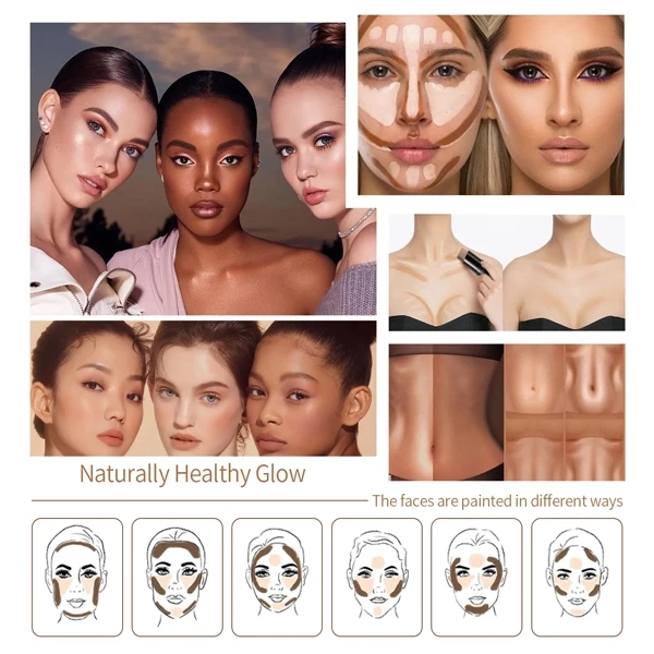 Contour Beauty Shimmer Stick - Long-Lasting Waterproof - 3D Face Makeup Primer &