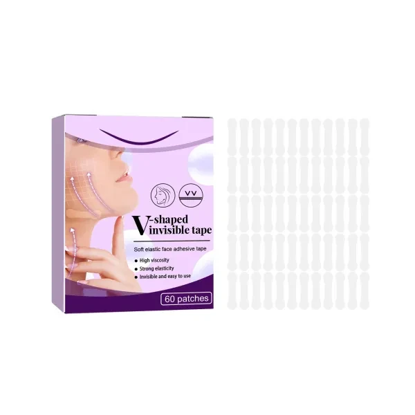 60pc Chin Lift Patches - Instant Double Chin Removal Ultra Thin Tape Set Unisex