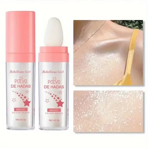Metallic Finish Highlighter Glitter Shimmer Face Contouring Waterproof Long Last