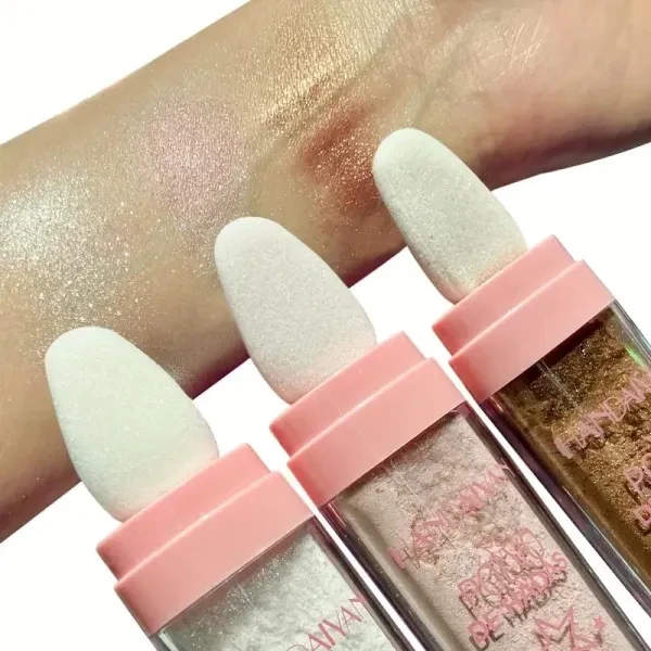 Metallic Finish Highlighter Glitter Shimmer Face Contouring Waterproof Long Last