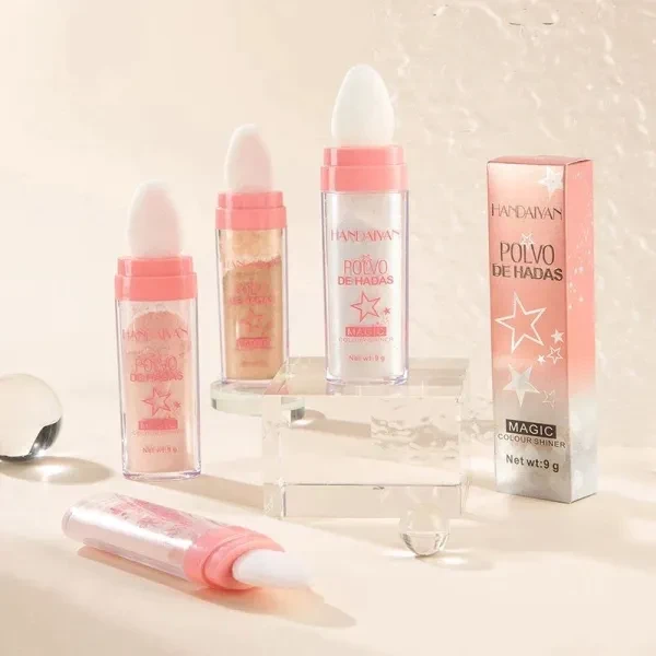 Metallic Finish Highlighter Glitter Shimmer Face Contouring Waterproof Long Last