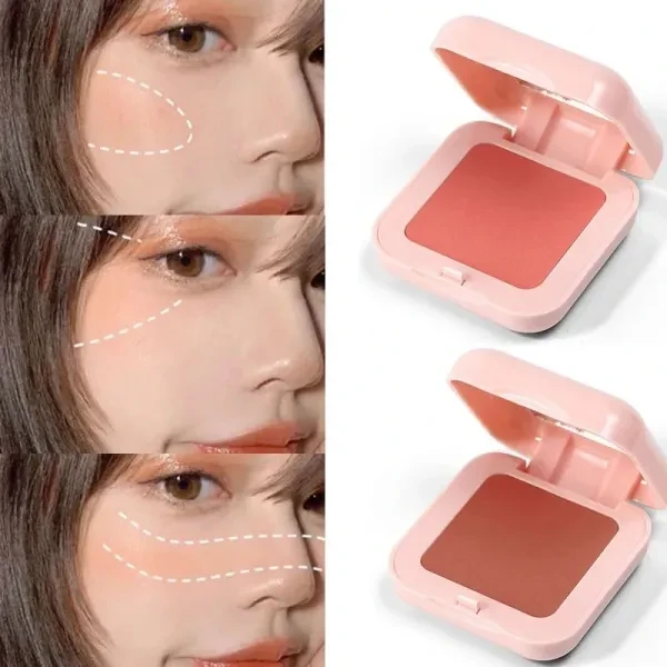 Monochrome Blush Palette Brightening Facial Beauty Make Blusher Long Lasting Blu