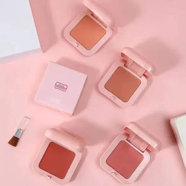 Monochrome Blush Palette Brightening Facial Beauty Make Blusher Long Lasting Blu