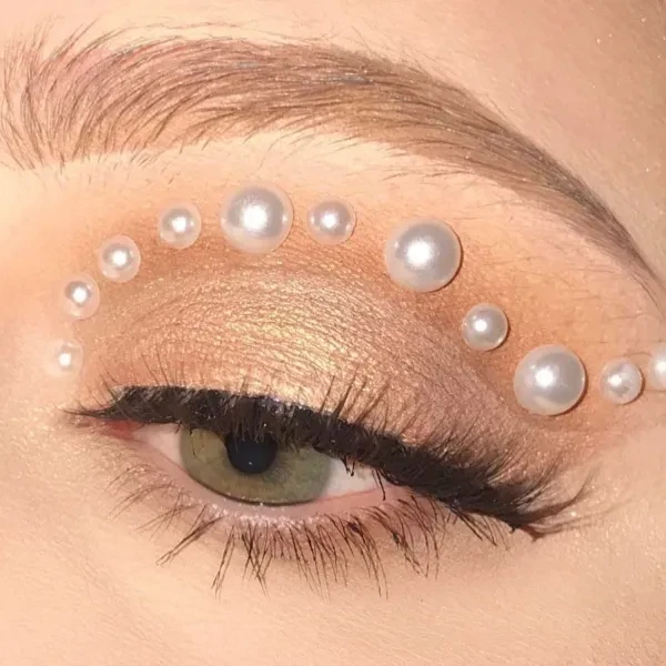 Shimmering Pearl Makeup Stickers - Skin-Friendly DIY Face & Nail Art (646pcs)