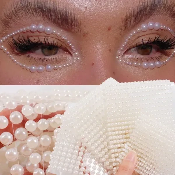 DIY Face Makeup Stickers for Festivals 900pcs Pearls