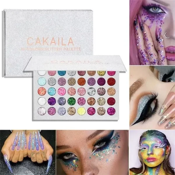 Glitter Eye Shadow Palette - 40 Shades Full Coverage Foldable & Versatile