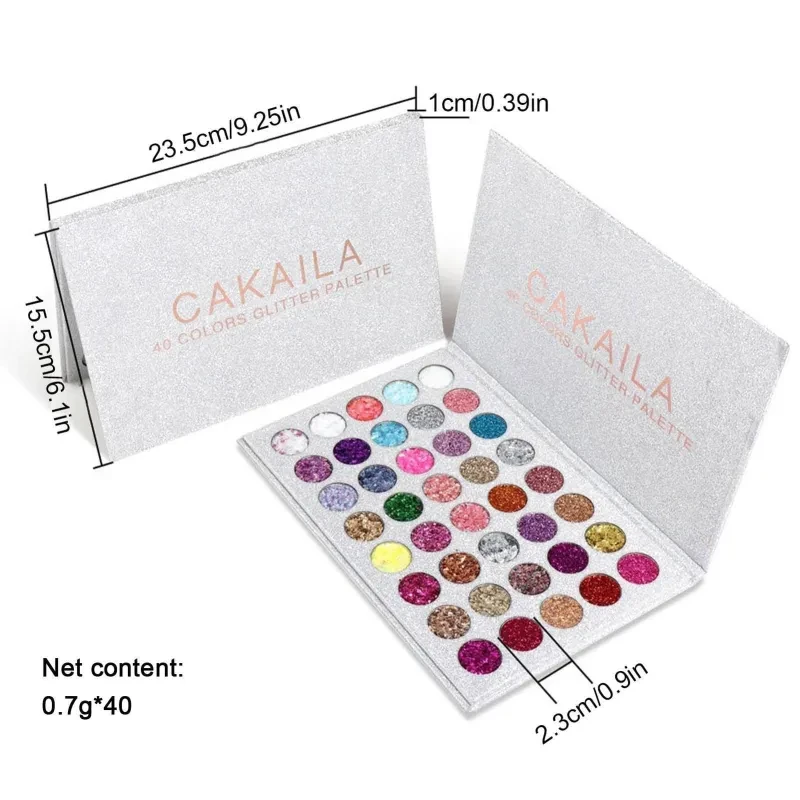 Glitter Eye Shadow Palette - 40 Shades Full Coverage Foldable & Versatile