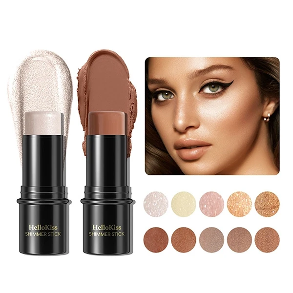 High Gloss 3D Contour Stick Light Brown Women's Face Makeup Plastic