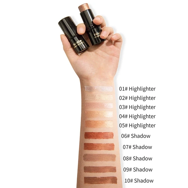 High Gloss 3D Contour Stick Light Brown Women's Face Makeup Plastic