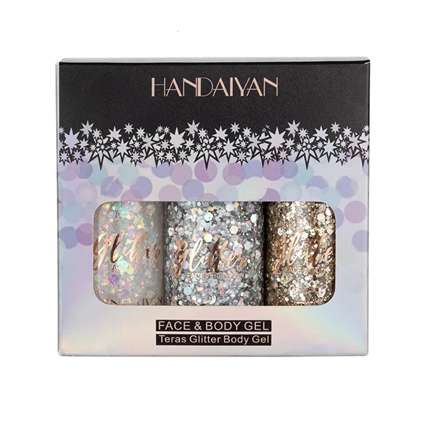 Holographic Face & Body Gel Set - 3 PCs Women's Makeup