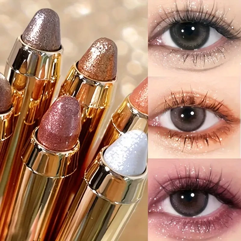 Non-Smudged Double-Sid Eyeshadow Water Resistant Glitter Contouring Eye Stick Sh