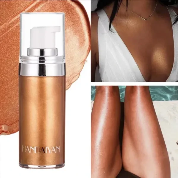 Golden Glow Waterproof Shimmer Body Cream Women Face Makeup Body Highlighter