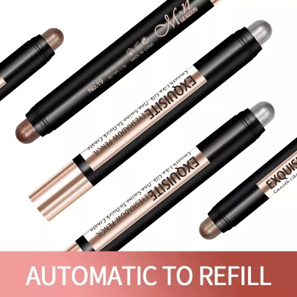 Silver Glitter Eye Shadow Pencil - Waterproof & Vibrant