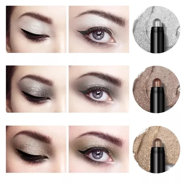 Silver Glitter Eye Shadow Pencil - Waterproof & Vibrant