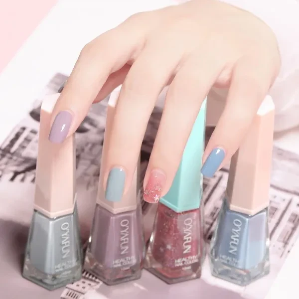 Women Glittery Star Fashion Pink Color Water Resistant Long Lasting Nail Polish