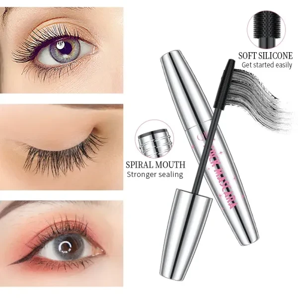 Eyelash Mascara Long Curly Thick Waterproof Natural Black Volume Length Smudge P