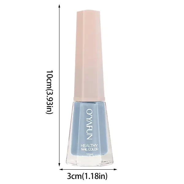 Black Color Water Resistant Women Glittery Fashion Long Lasting Nail Polish - 28