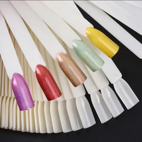 50pcs Artificial Nail Polish Boards & Durable Display Sticks