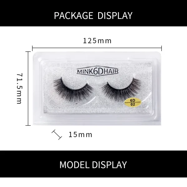 Black Natural Look Full Coverage Fake Eye Lashes