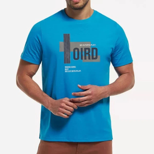 Pink Letter Print T-Shirt - Stylish and Comfortable Men's Fashion Top