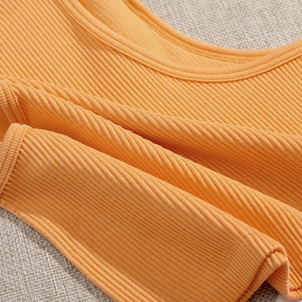 Stylish Yellow Crop Top Women's Summer Yoga & Sports Wear