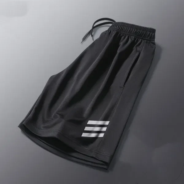 Stylish Men's Striped Elastic Waist Shorts - Cool & Breathable Summer Fashion
