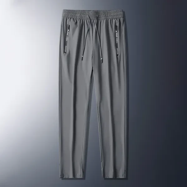Flat Mouth Men Comfortable Summer Thin Loose Trousers, Double Pocket Fashionable
