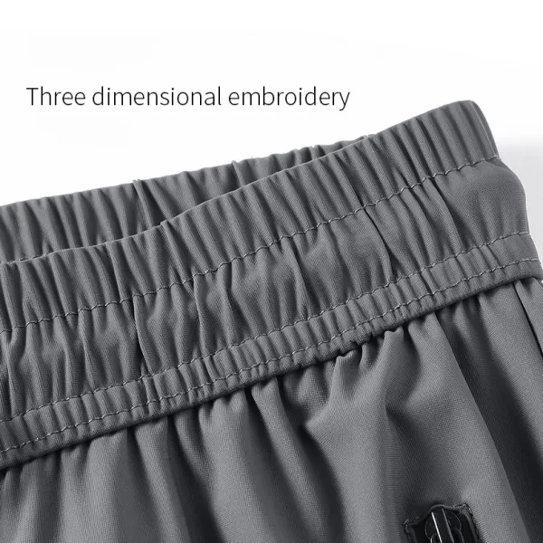Flat Mouth Men Comfortable Summer Thin Loose Trousers, Double Pocket Fashionable