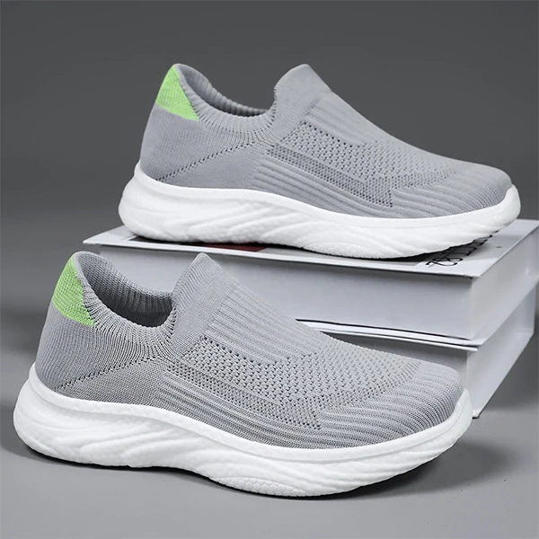 Mesh Breathable Slip-On Wear Resistant Almond Toe Lightweight Men Walking Flat F