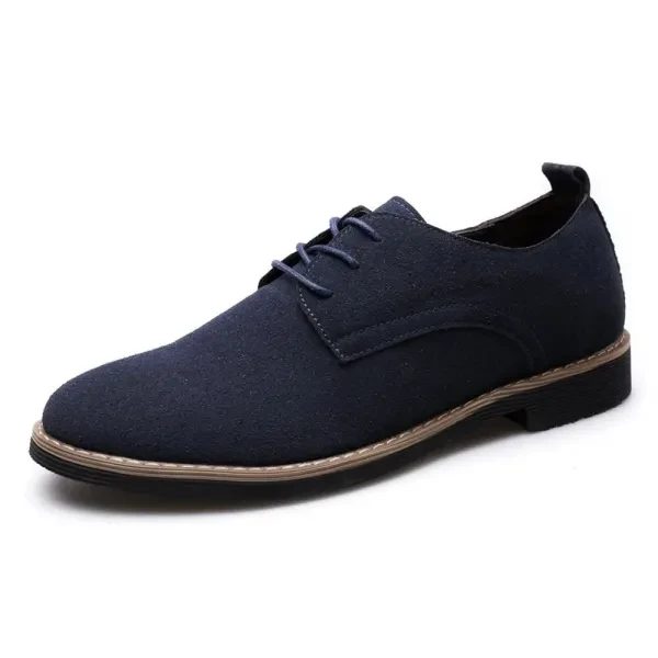 Luxury Design Men Formal Shoes Lace-Up PU Flat Loafers Soft Sole Pointed Toe Fas
