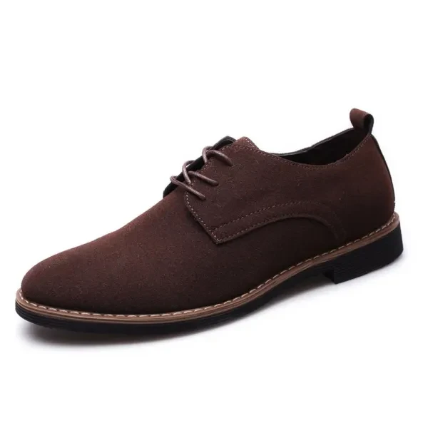 Luxury Men Formal Shoes Lace-Up PU Loafers Soft Sole Pointed Toe