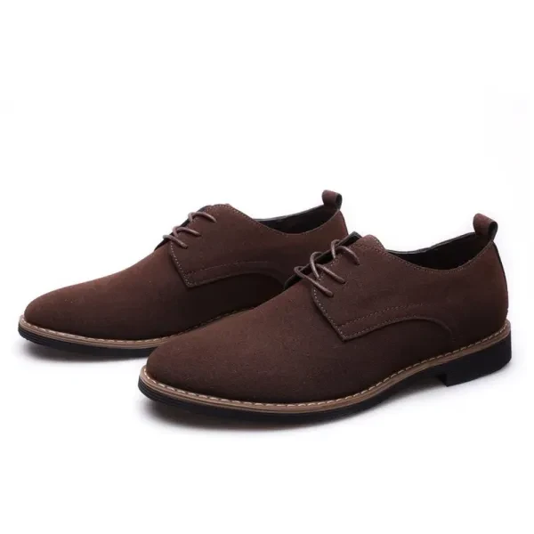 Luxury Men Formal Shoes Lace-Up PU Loafers Soft Sole Pointed Toe
