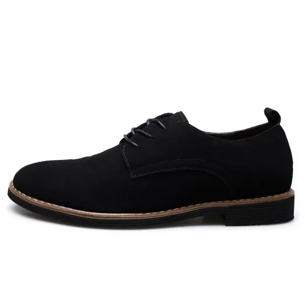 Luxury Men Formal Shoes Lace-Up PU Loafers Soft Sole Pointed Toe