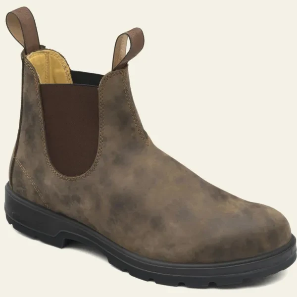 Slip-On Men Shoes, High Top Brown Shoes, Round Toe Party Formal Wear Shoes, Men
