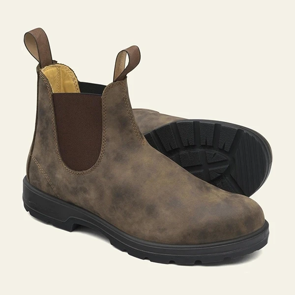 Slip-On Men Shoes, High Top Brown Shoes, Round Toe Party Formal Wear Shoes, Men