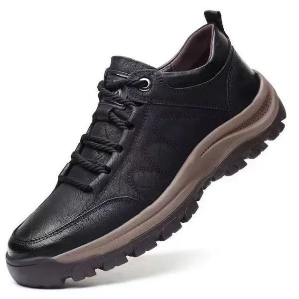 Premium Synthetic Leather Casual Boots - Slip On Black