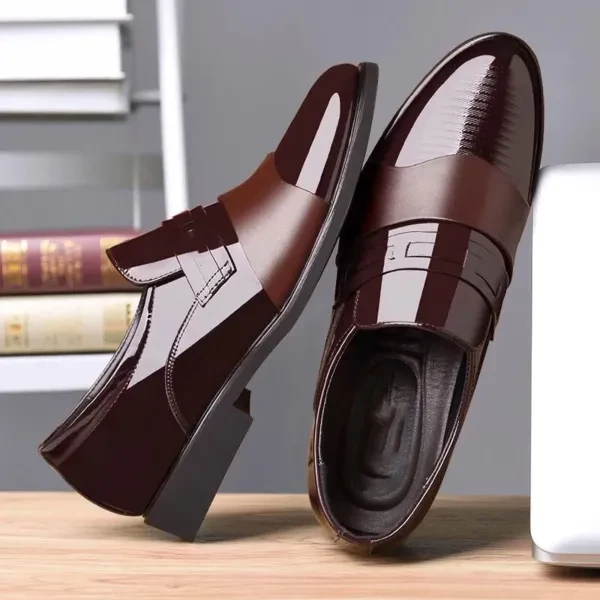 Premium Synthetic Leather Formal Boots for Men - Lightweight & Glossy