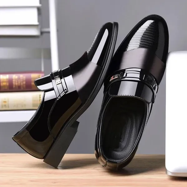 Premium Synthetic Leather Formal Boots for Men - Lightweight & Glossy
