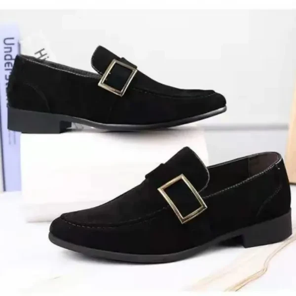 Prem. Suede Loafers Luxury Design Soft Soles Pointed Toe for Men