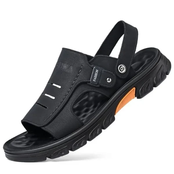 Black Strap Sandals Comfortable & Stylish for Everyday & Formal Wear