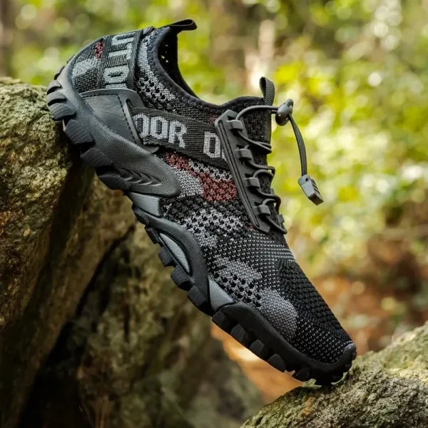 Breathable Mesh Lace Closure Anti-Slip Lightweight Outdoor Sports Shoes Men Hiki