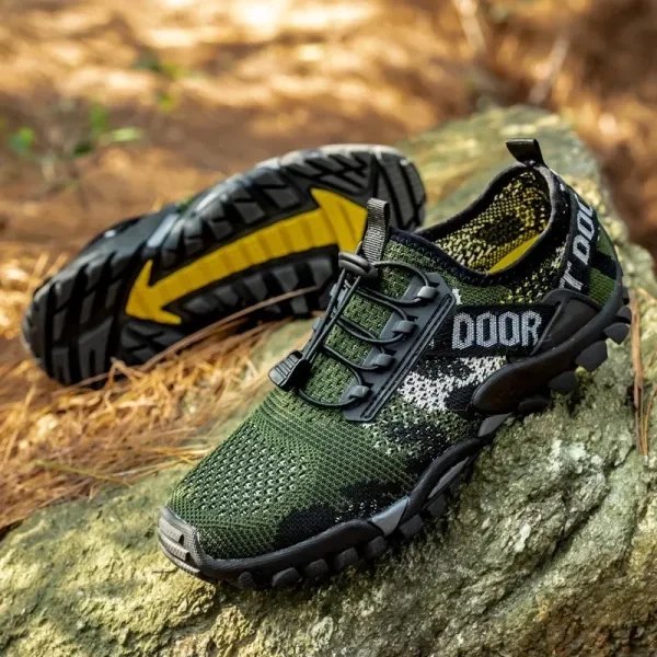 Breathable Mesh Lace Closure Anti-Slip Lightweight Outdoor Sports Shoes Men Hiki